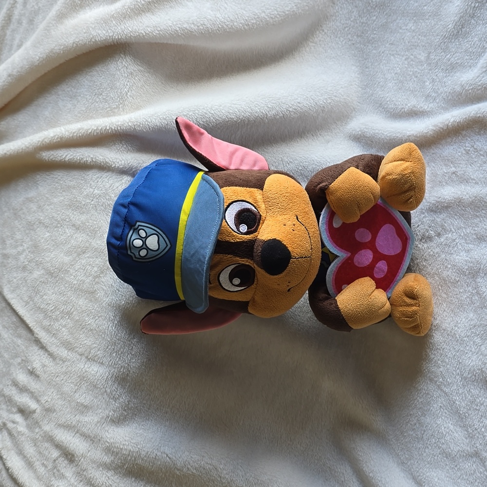 Nickelodeon Paw Patrol Chase Stuffed‎ Dog Valentine’s Day Plush 13 inches.